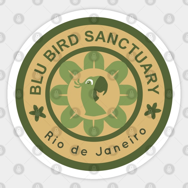 Blu Bird Sanctuary Sticker by honeydesigns